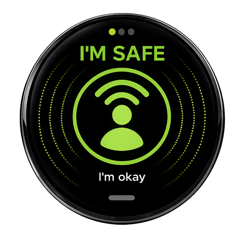 I'm safe screen